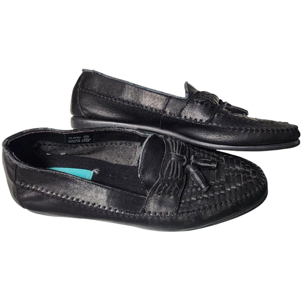 Midtown Beach Black Soft Leather Loafers Black Size 12D